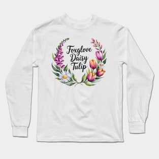 foxglove-daisy-tulip Long Sleeve T-Shirt